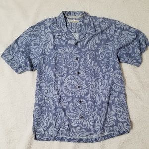 Tommy Bahama 100% Silk Button Down Shirt L